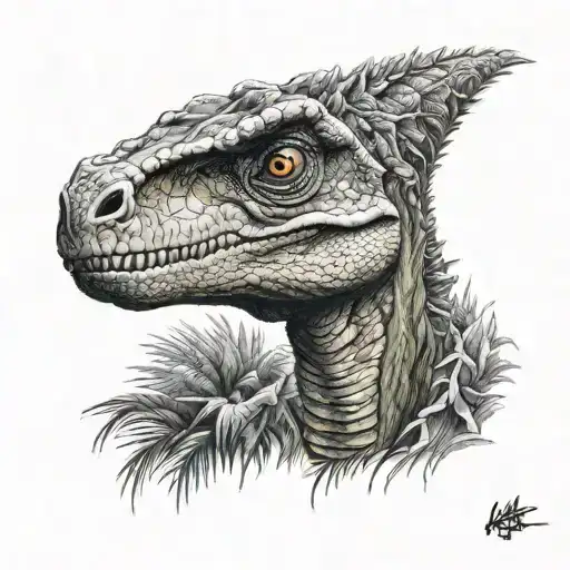 Jurassic park velociraptor  tattoo design idea