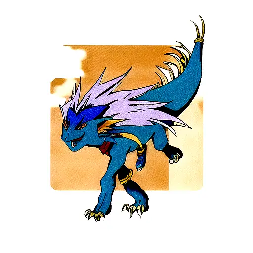 blue Dragon, eastern style tattoo design idea