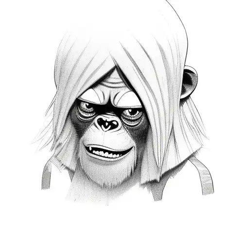 gorillaz band tattoo design idea