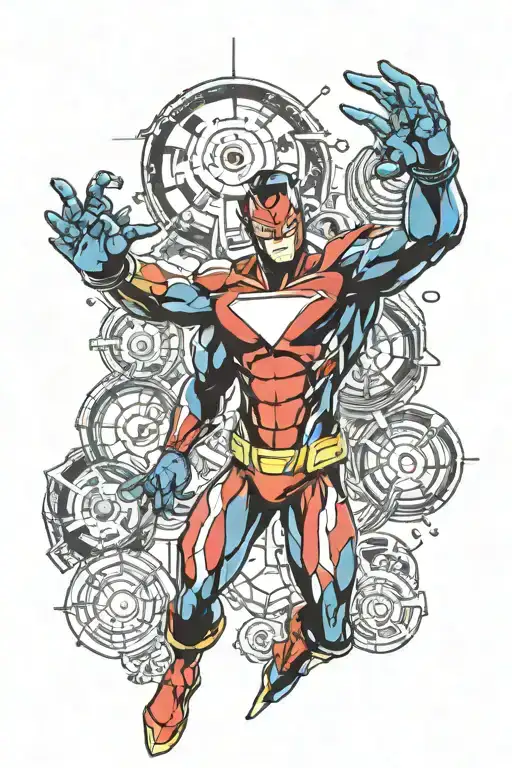 Something that says superhuman like omni man but with a tribute like appearance towards how they see humans tattoo design idea