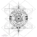 A minimalist tattoo of the TARDIS from Doctor Who surrounded by philosophical quotes tattoo design idea