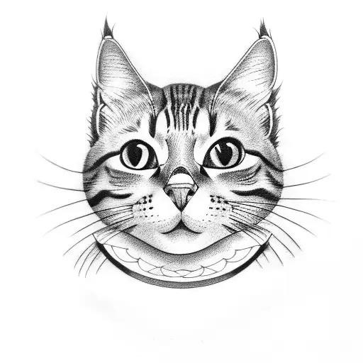 tabby cat tattoo design idea