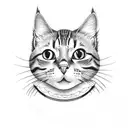 tabby cat tattoo design idea