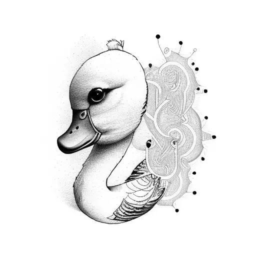 guru puppet duck tattoo design idea