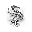 snake eating itself tattoo design idea
