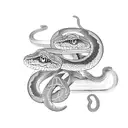 snake eating itself tattoo design idea