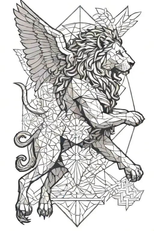 Stoicsm, warrior, angel, Lion, marcus aurelius, fight, life  tattoo design idea