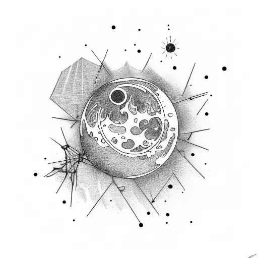 Abstract lunar cycles tattoo design idea