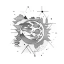 Abstract lunar cycles tattoo design idea