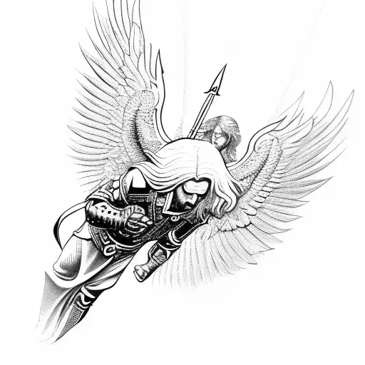 st michael the archangel tattoo design idea