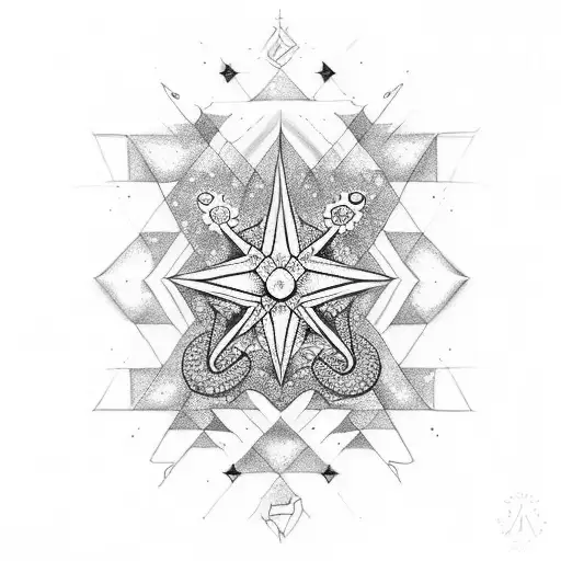 estrela de davi tattoo design idea