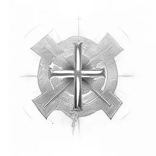 three cross's with the text For to me, to live is Christ, and to die is GAIN tattoo design idea