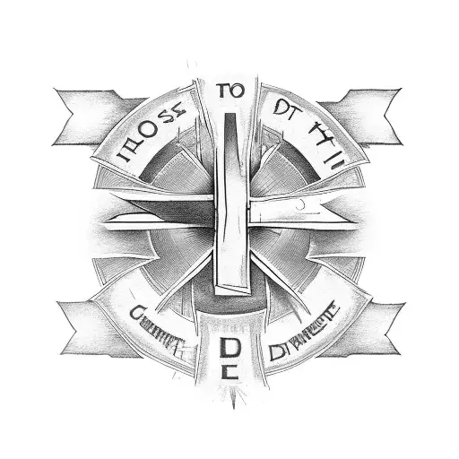 three cross's with text above the cross's that says For to me, to live is Christ, and to die is GAIN tattoo design idea