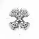 three cross's with text above the cross's that says For to me, to live is Christ, and to die is GAIN tattoo design idea