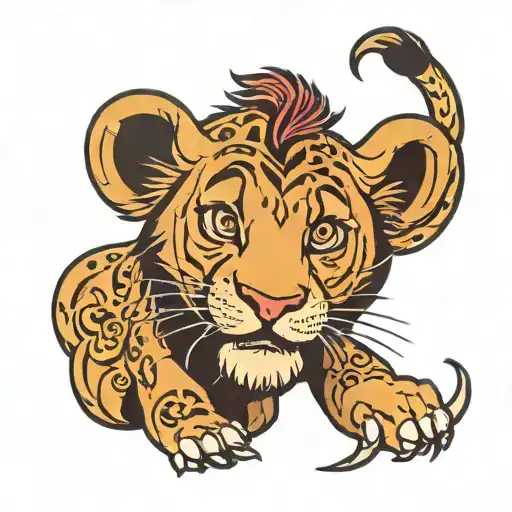 Simba tattoo design idea