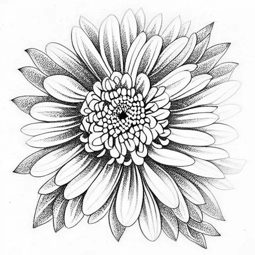Chrysanthemum tattoo design idea