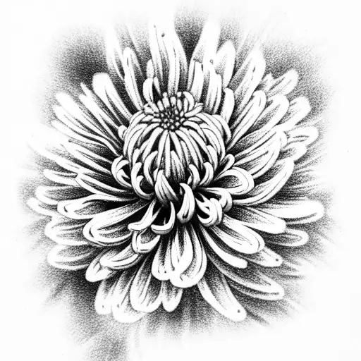 Chrysanthemum tattoo design idea
