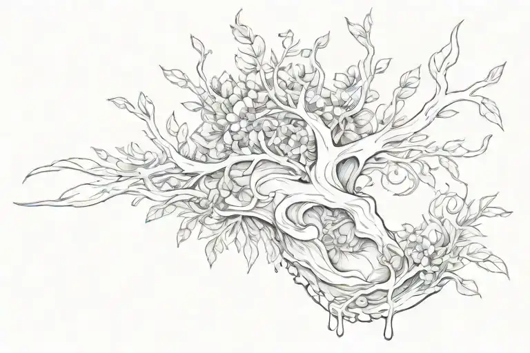 ankle fungus tattoo design idea