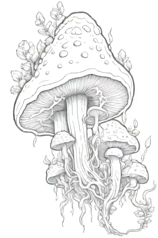 fungus tattoo design idea