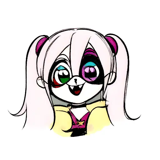 enrredadera con cara dd harley quinn tattoo design idea