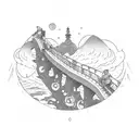 stair way to heaven  tattoo design idea