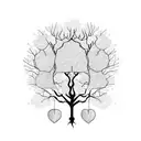 A family tree with intricate roots and branches tattoo design idea