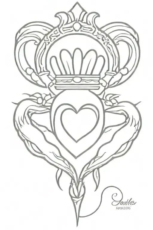 claddagh ring spine tattoo tattoo design idea