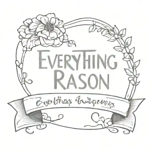 everything happens for a reason tattoo design idea