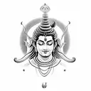lord shiva third eye tattoo design idea