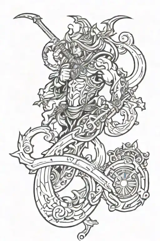 Masculine tattoo virgo scorpio locked in battle tattoo design idea
