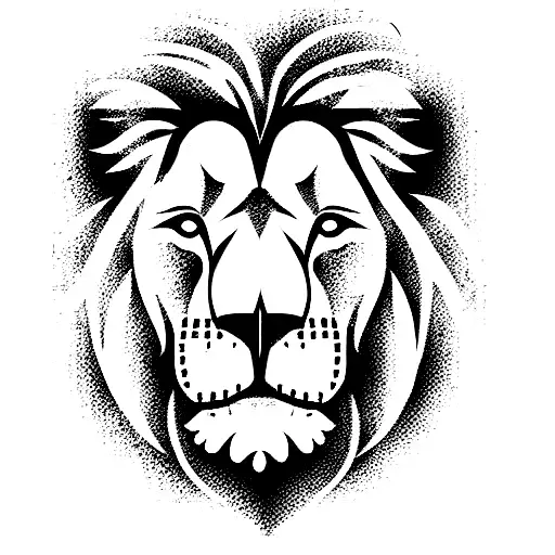 lion in cage tattoo design idea