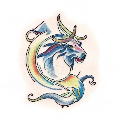 Capricorn and leo  tattoo design idea