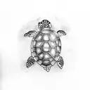 Turtle tattoo design idea
