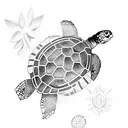 Turtle tattoo design idea