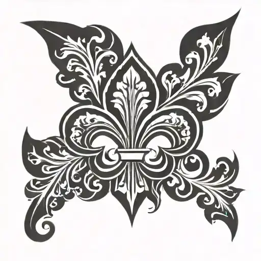 filipino armband tattoo with cajun fleur de lis symbol incorporated tattoo design idea
