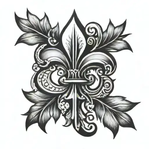 filipino armband tattoo with cajun fleur de lis tattoo design idea