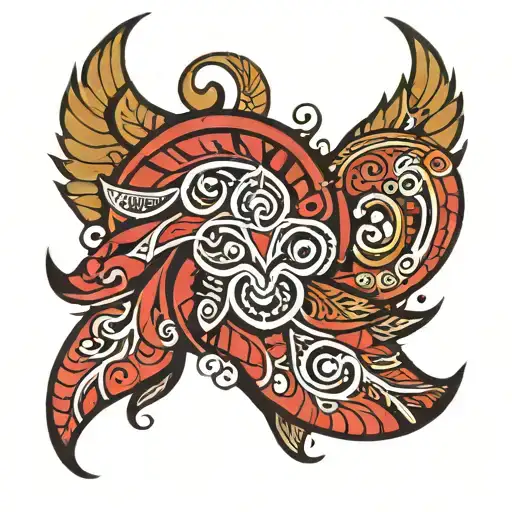 Filipino tribal design incorporating cajun elements tattoo design idea