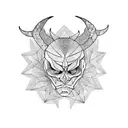 devil eyes tattoo design idea