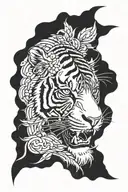 tiger head tattoo design idea