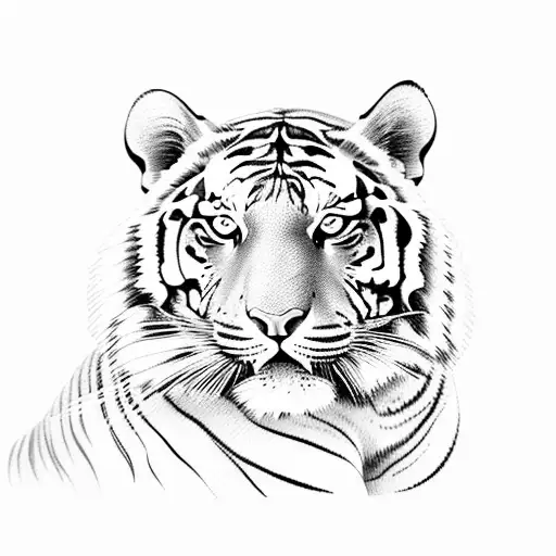 tiger eyes tattoo design idea