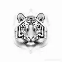 tiger eyes tattoo design idea