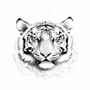 tiger eyes tattoo design idea
