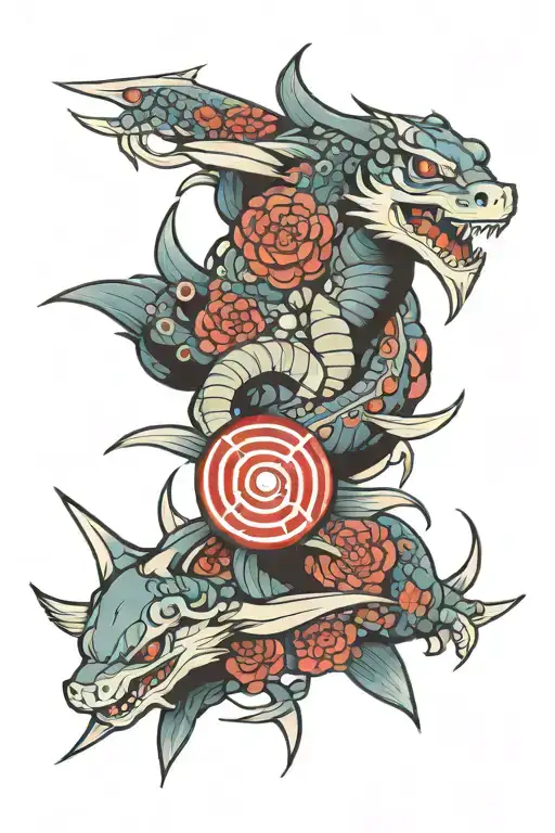 Japanese and Interstellar travel tattoo design idea