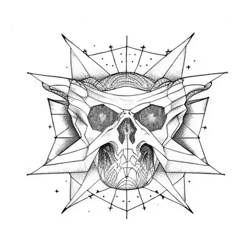 extraterrestrial hell night sky tattoo design idea