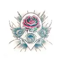 Pai e filha tattoo design idea