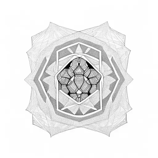 hexagon, alter, marriage tattoo design idea