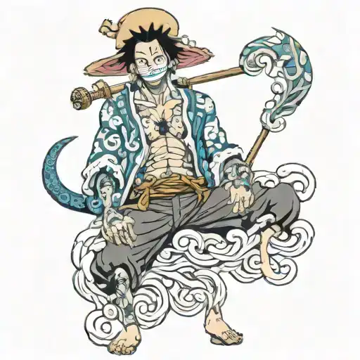 one piece anime tattoo design idea