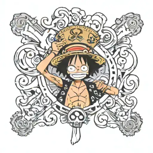 one piece anime tattoo design idea