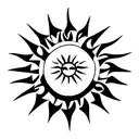 navajo sun symbol tattoo design idea