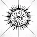 navajo sun symbol tattoo design idea